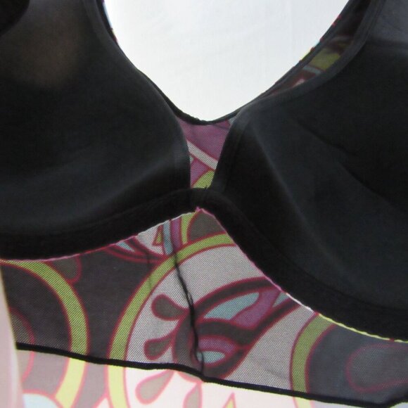 Athleta Tankini Racerback Multicolor Paisley Swim Small 34B Built in Bra Padded - Picture 5 of 6